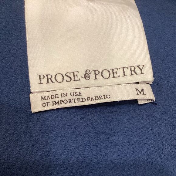 Prose & Poetry Navy Blue & White Plaid Drop Waist Shift Dress Size M - Picture 10 of 14